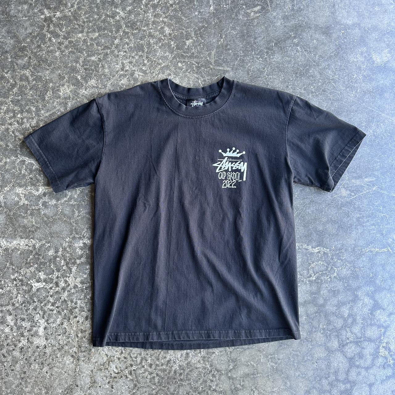 Stussy Old Skool 2022 Black T-Shirt Size: | Depop