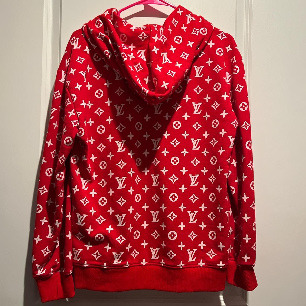 Supreme Men's Red Hoodie Depop