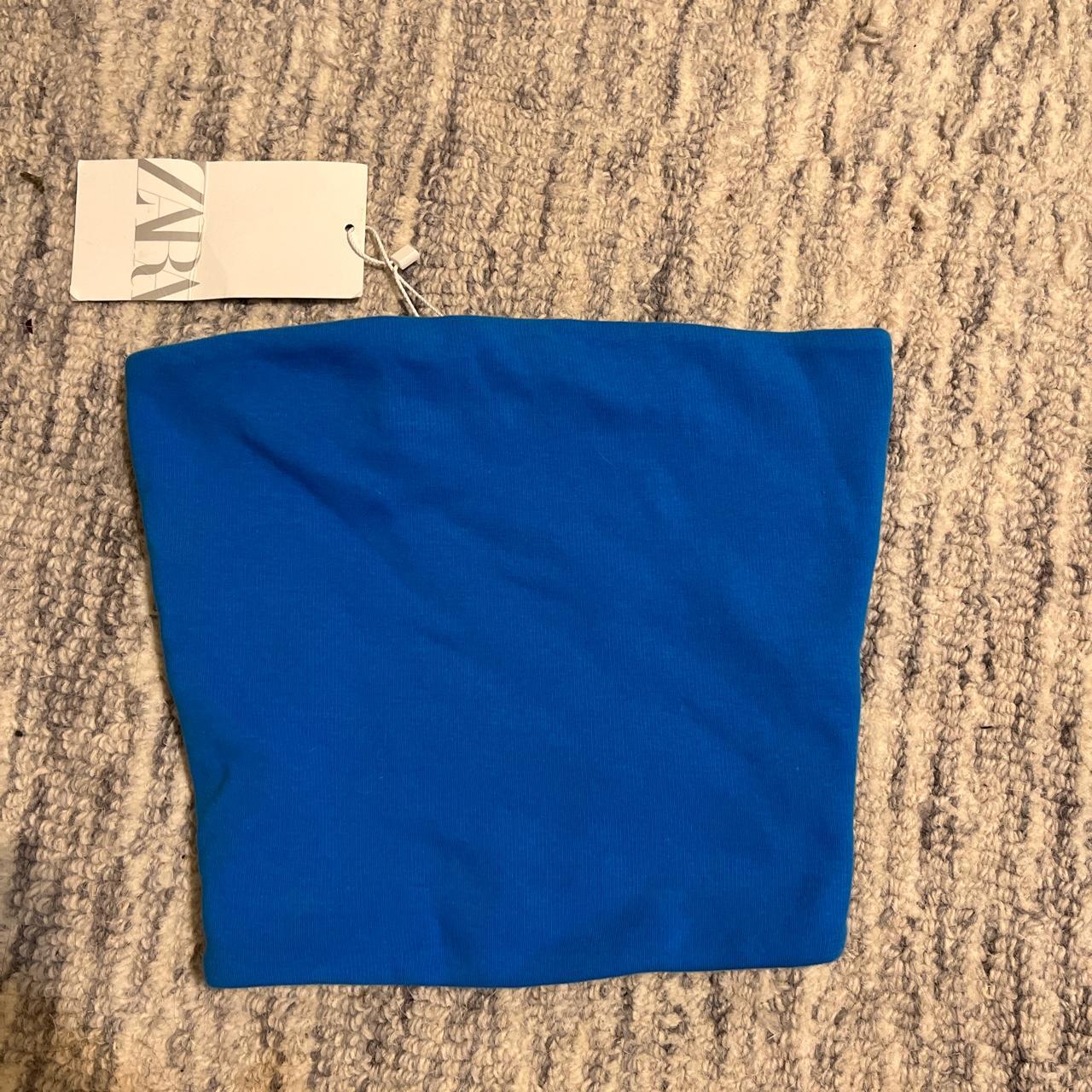 zara cropped tube top never worn + tags super... Depop
