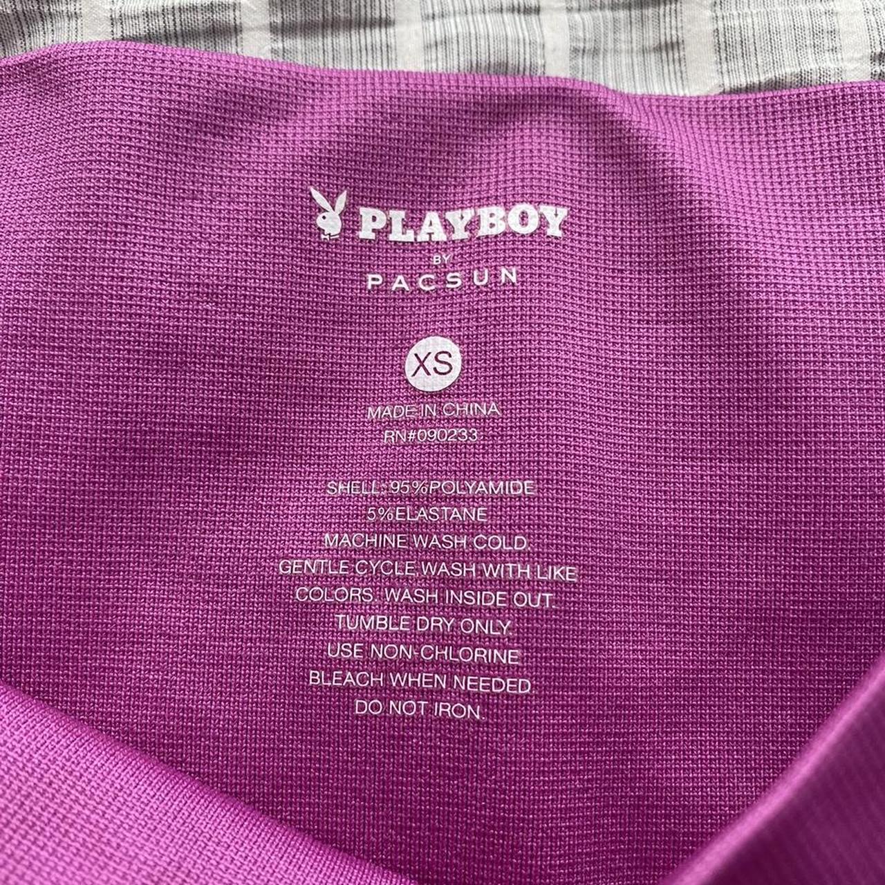 Playboy Women's Pink and White Leggings | Depop