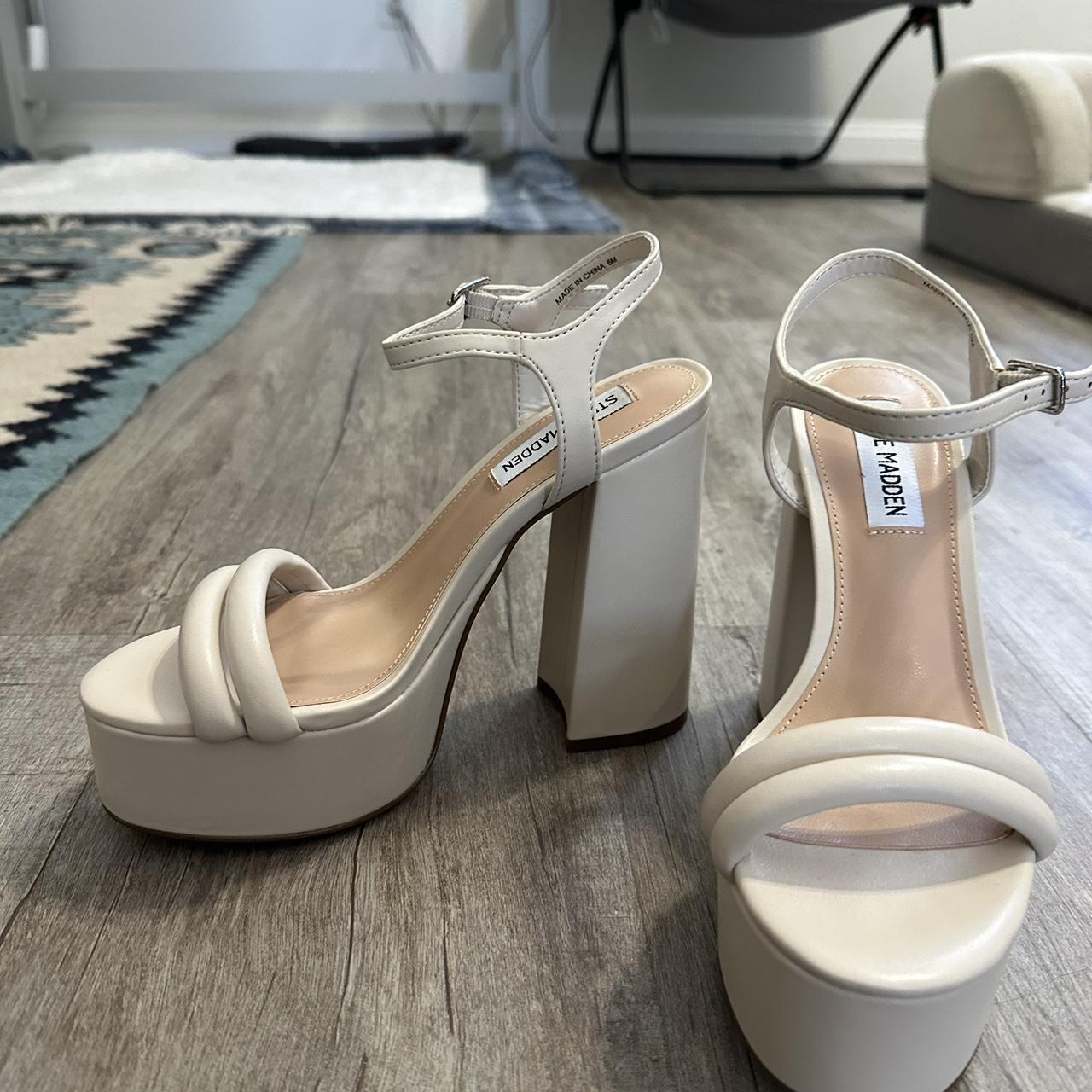 Steve Madden Women's Cream Footwear Depop