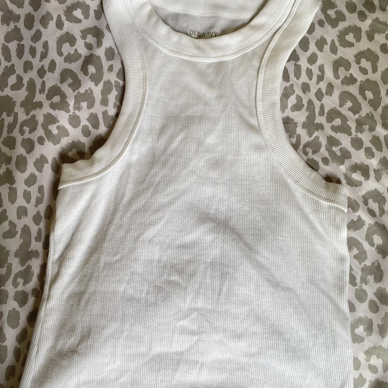 Old Navy Women's White Vest | Depop