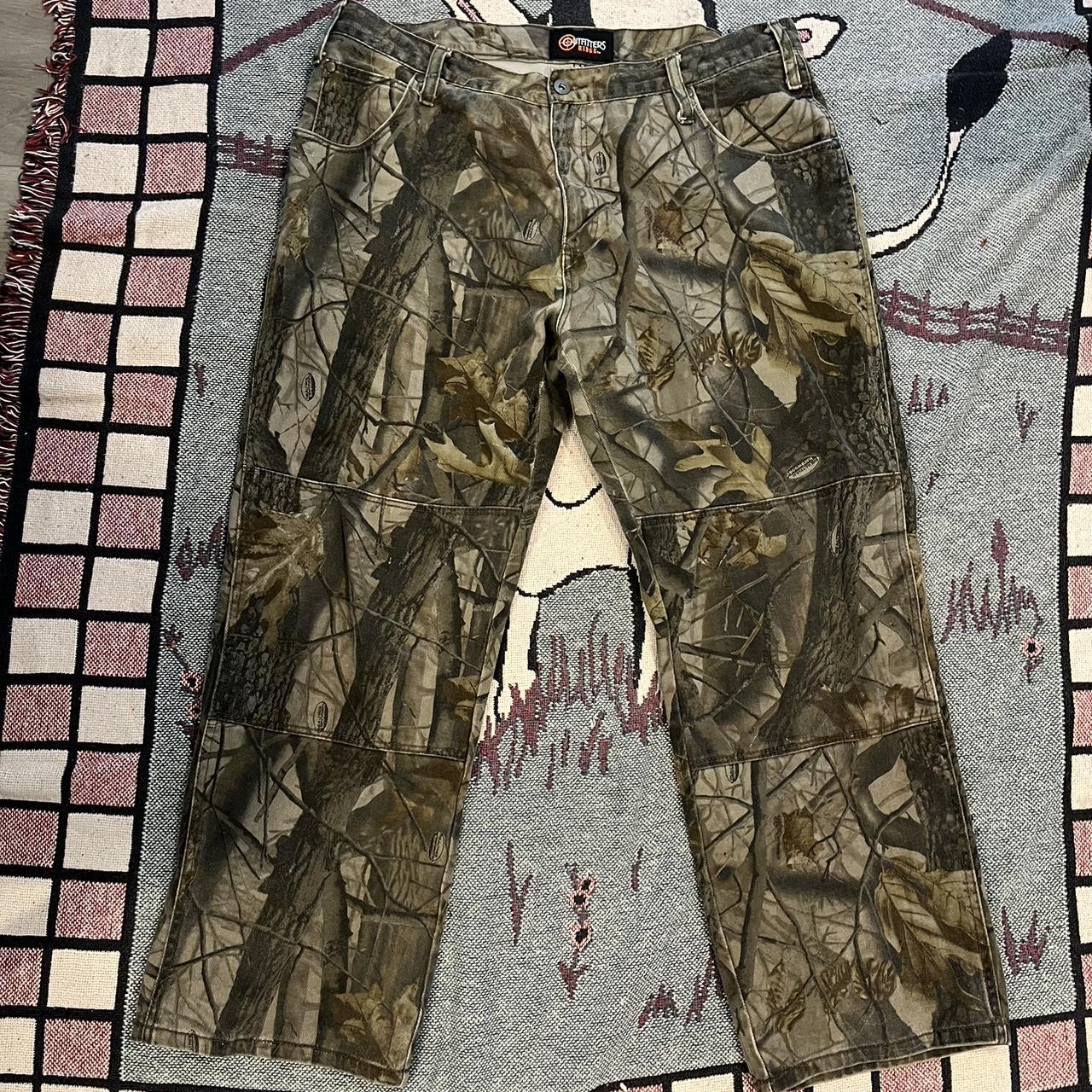 Camo Double Knee Cargos -38x30 -Essential 🔥🔥 - Depop