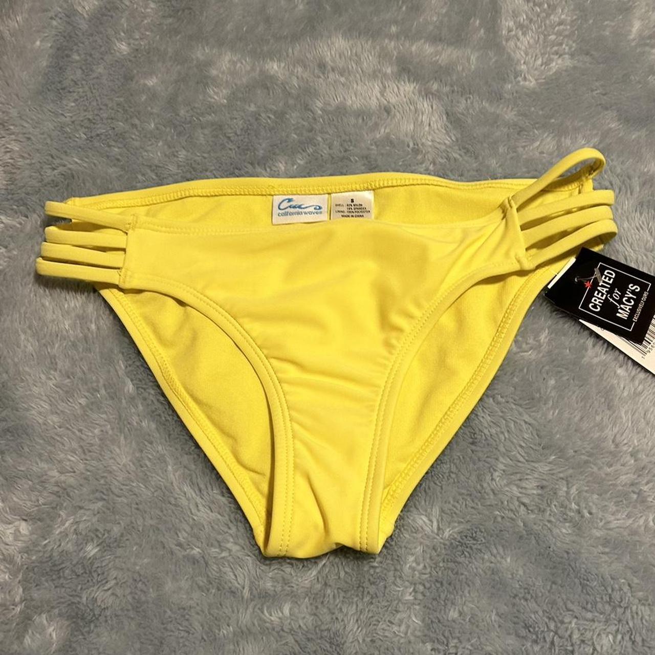 California Waves Women's Yellow Bikini-and-tankini-bottoms