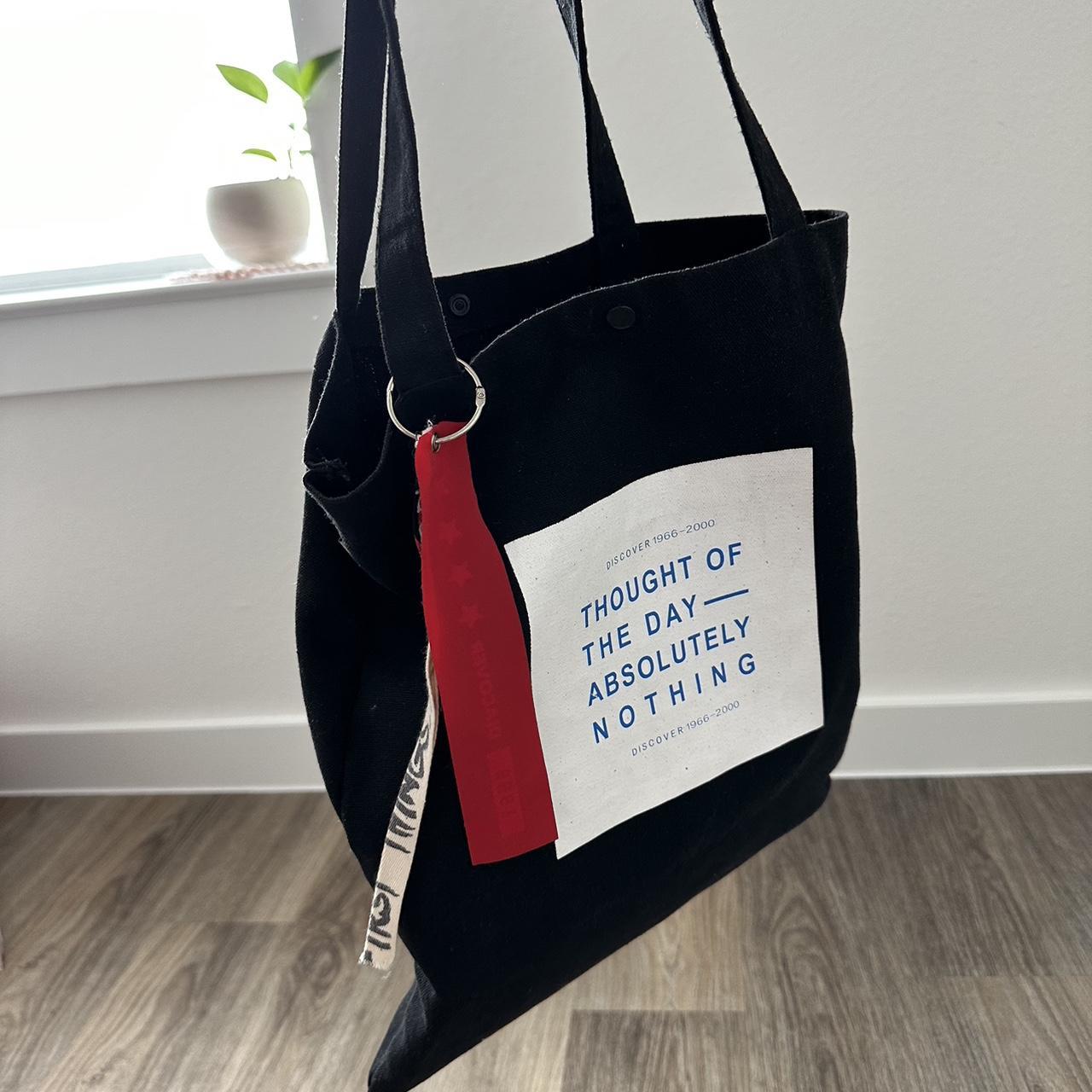 Black Tote Bag "Thought of the day: Absolutely... - Depop