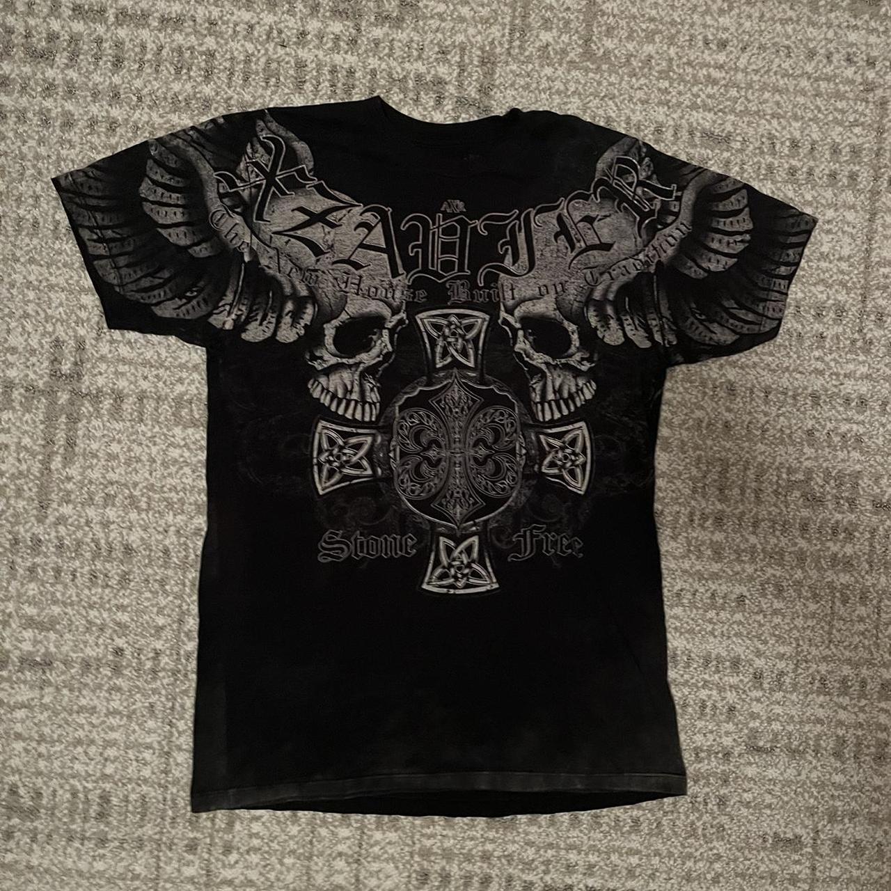 y2k cyber grunge skull mall goth shirt good | Depop