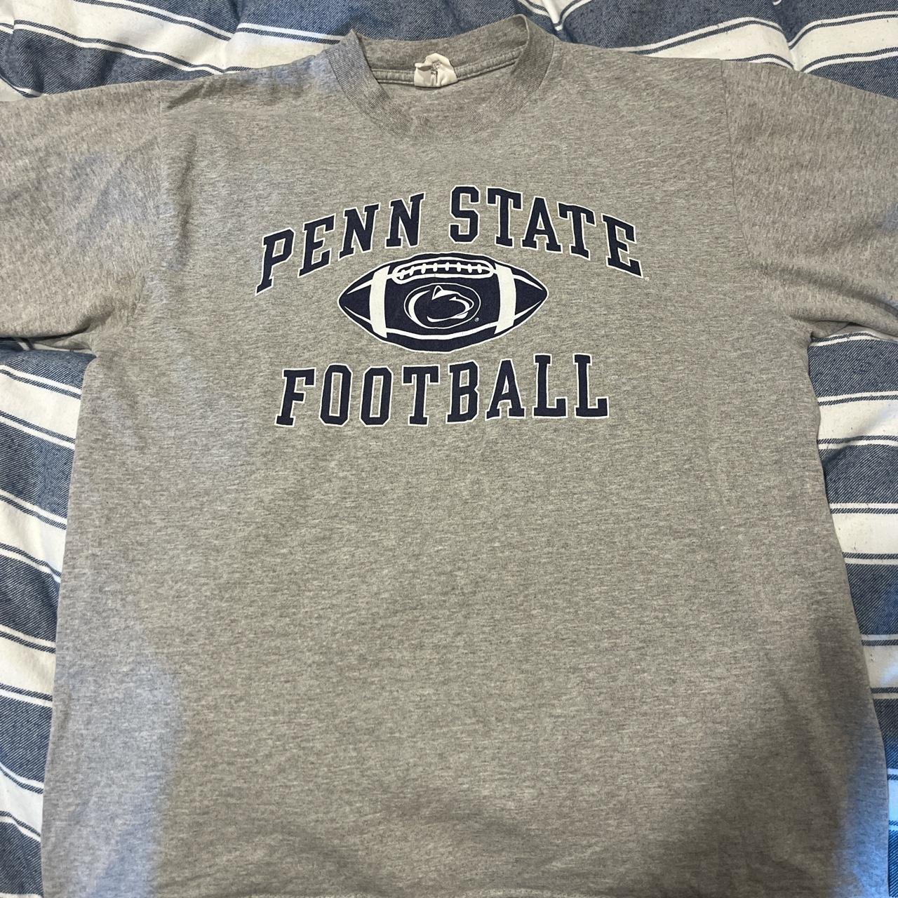 Grey Penn state football tee Men’s Large Depop