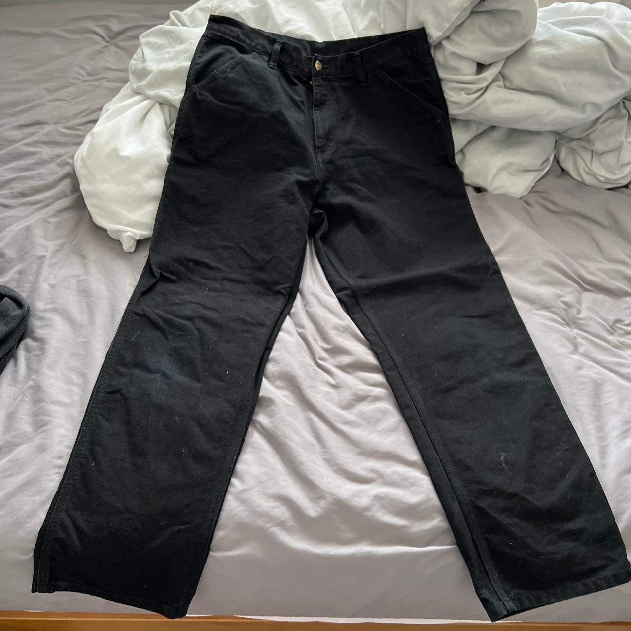 Carhartt Men's Black Jeans Depop