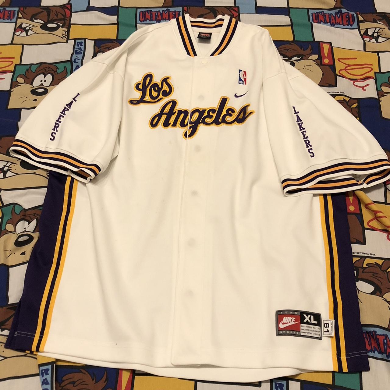 Nike Los Angeles Lakers Vintage Warm Up - Depop