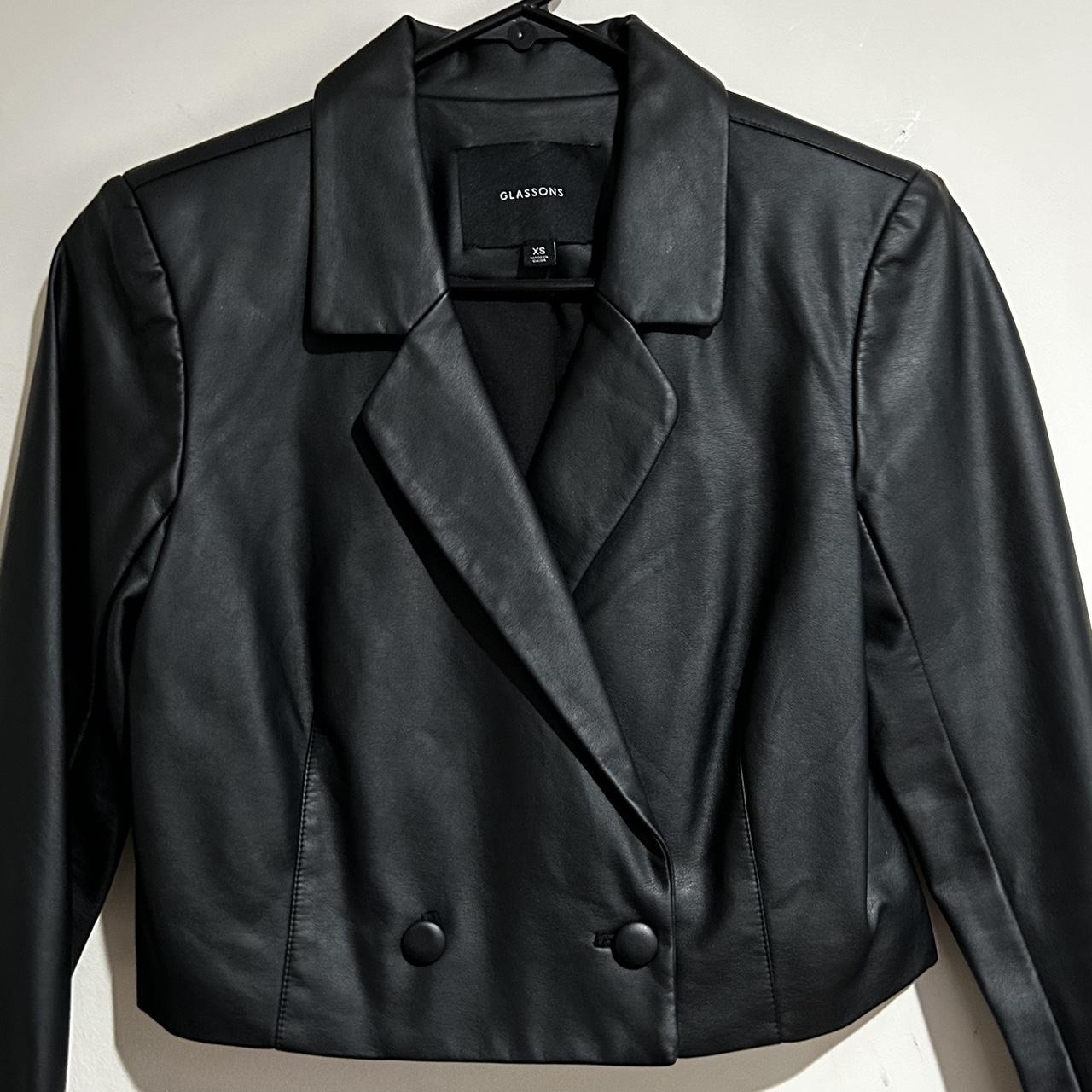 Glassons cropped faux leather blazer jacket! Super... Depop