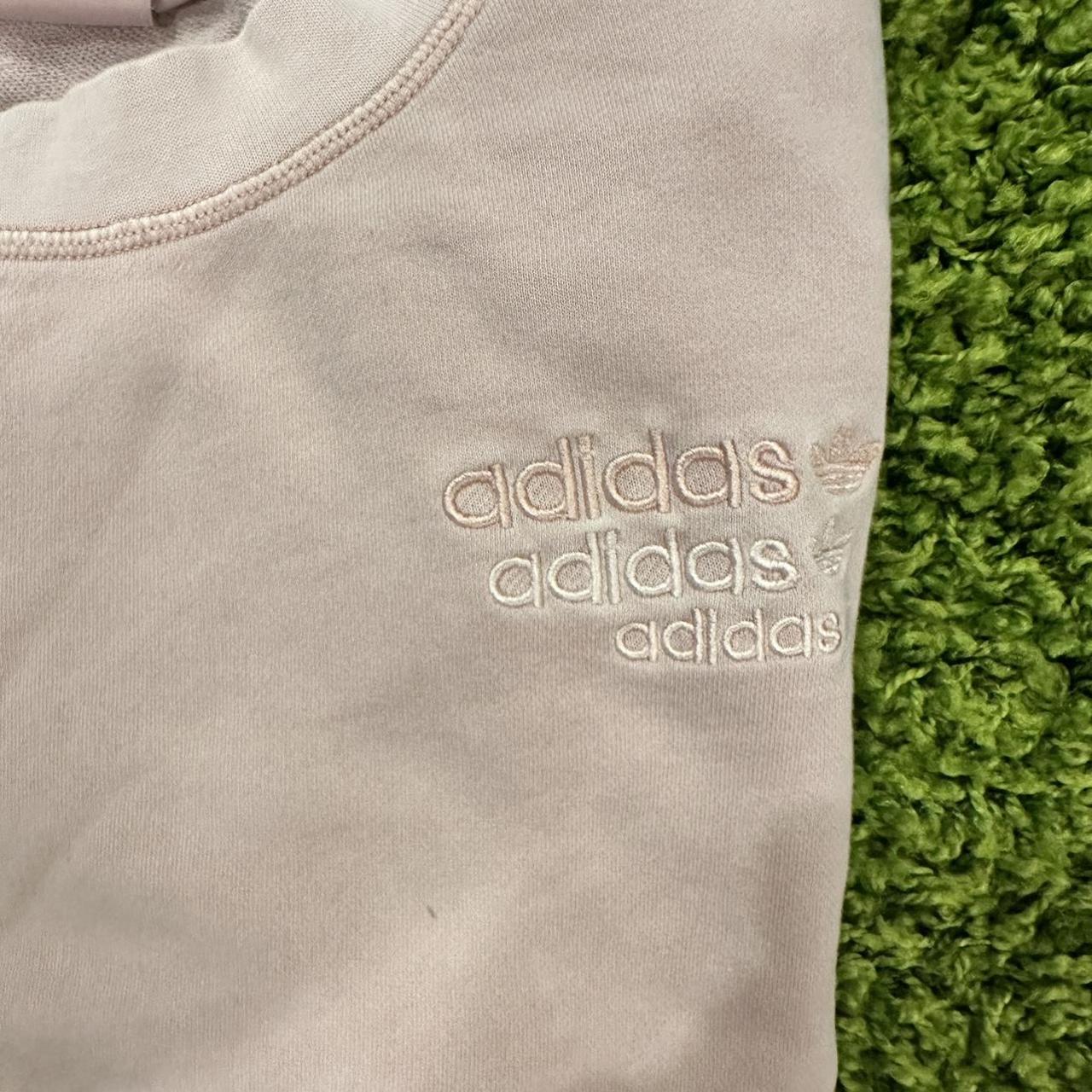 Adidas Men's Pink and White Sweatshirt Depop