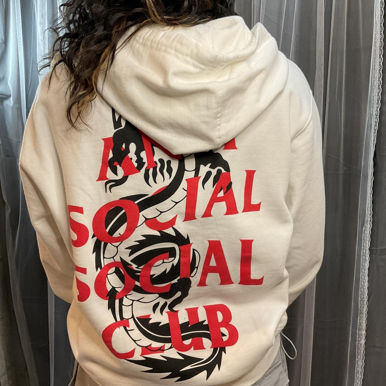 Anti Social Social Club white and red dragon Depop