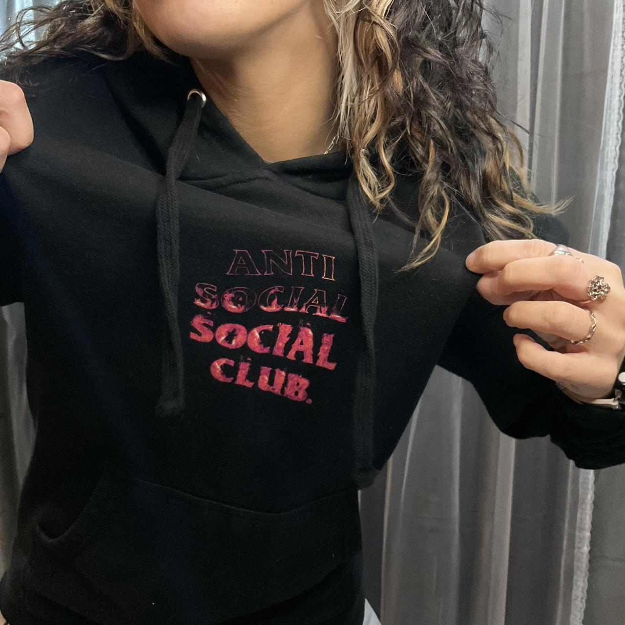 Anti Social Social Club black and pink flame