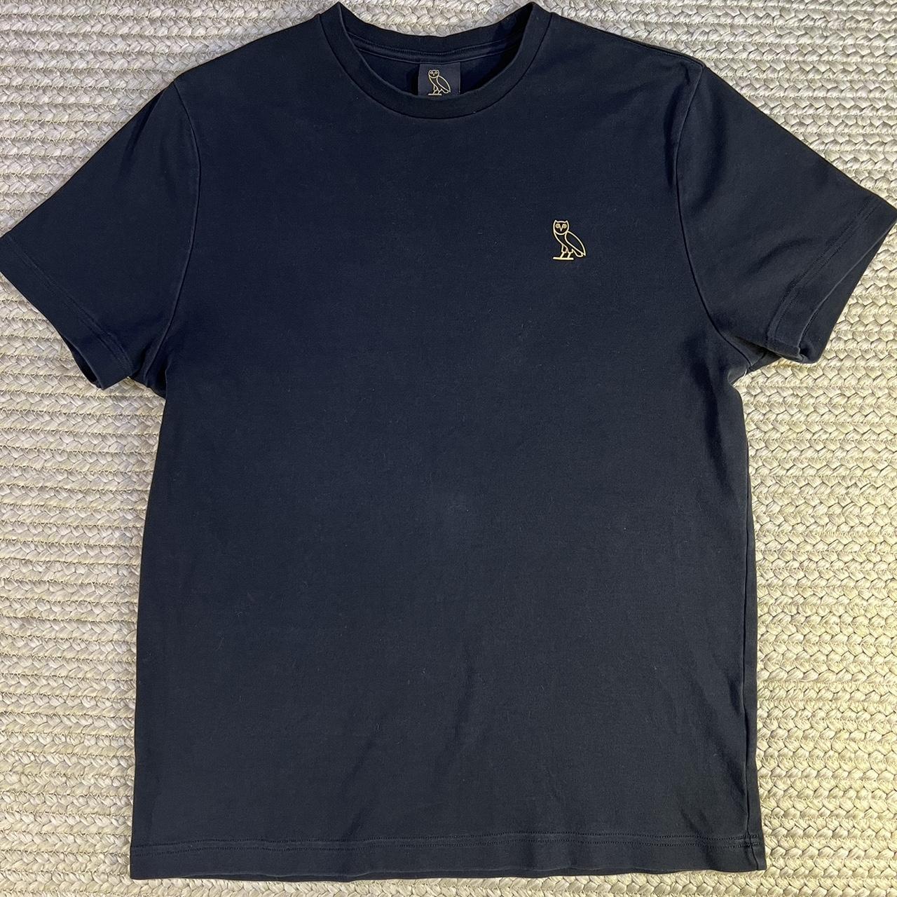 Octobers Very Own Men's Black and Gold T-shirt | Depop