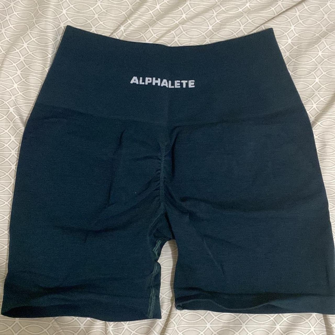 Alphalete Amplify Shorts Color: teal Size small no... - Depop