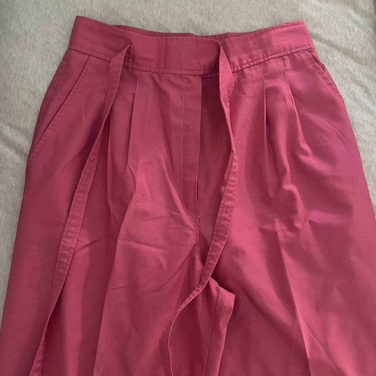 women’s vintage tapered pink wrap slacks size S... - Depop
