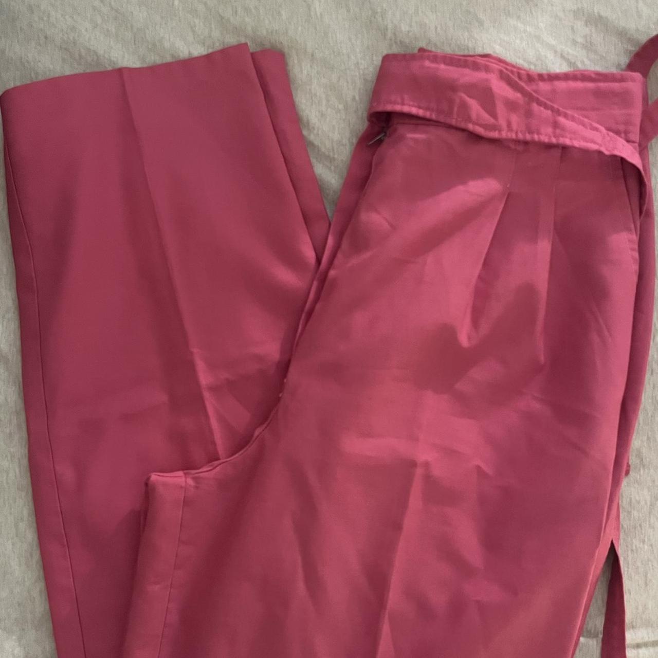 women’s vintage tapered pink wrap slacks size S... - Depop