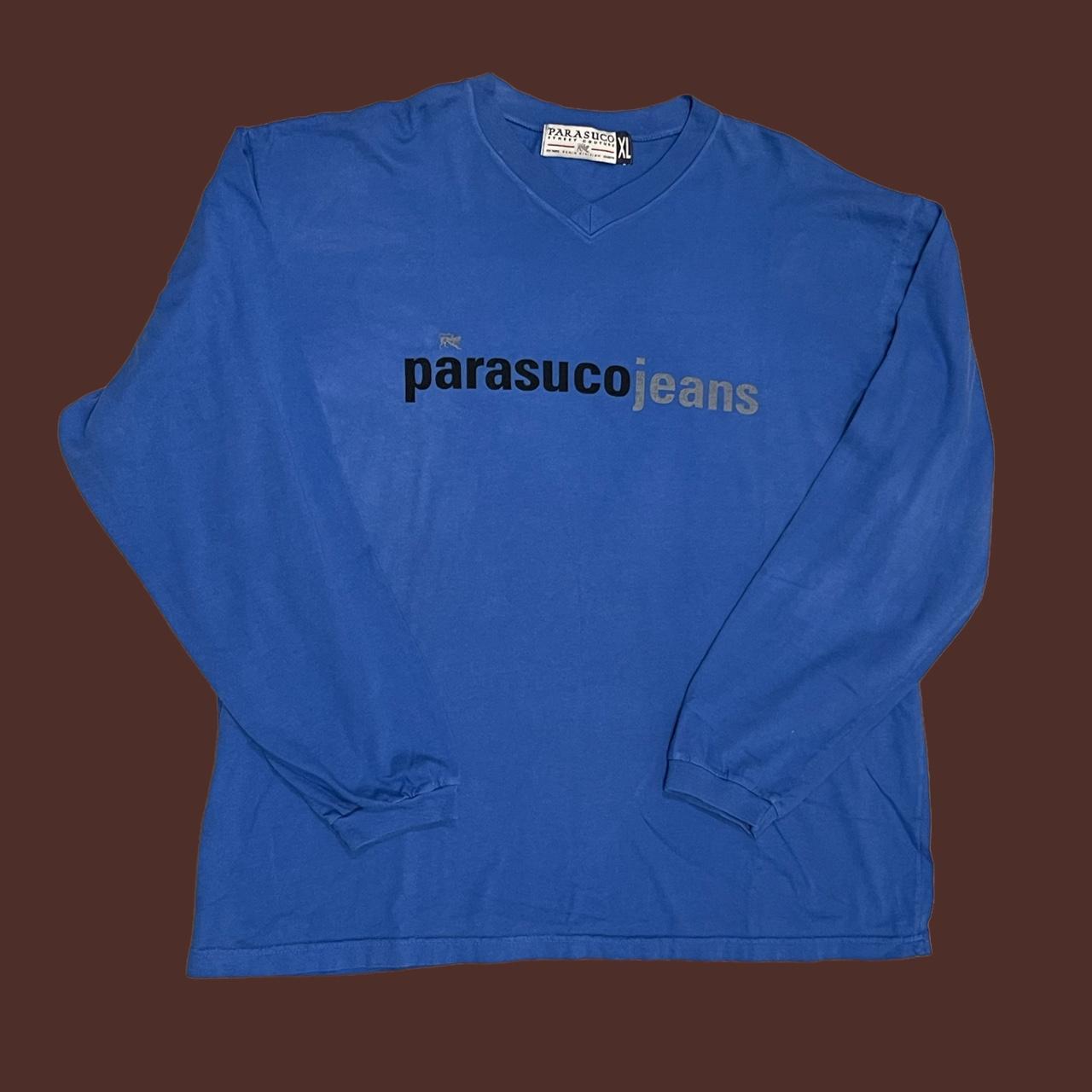 Parasuco Men's Blue and Black Sweatshirt