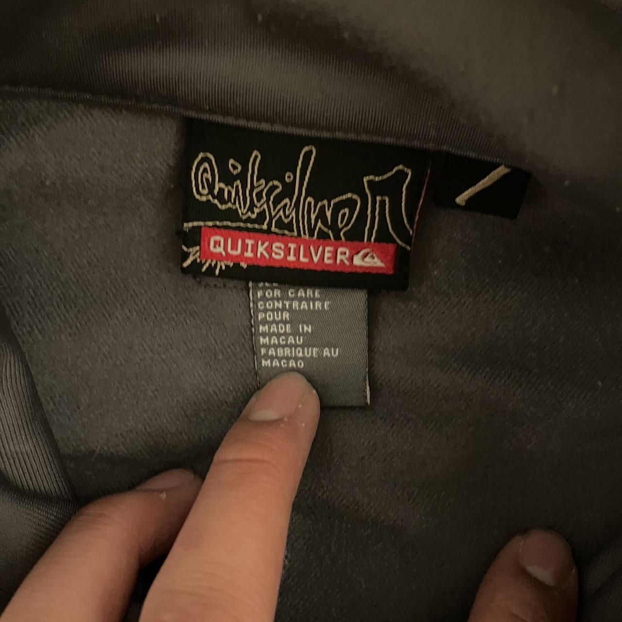 Quiksilver Men's Black and Grey Jacket | Depop