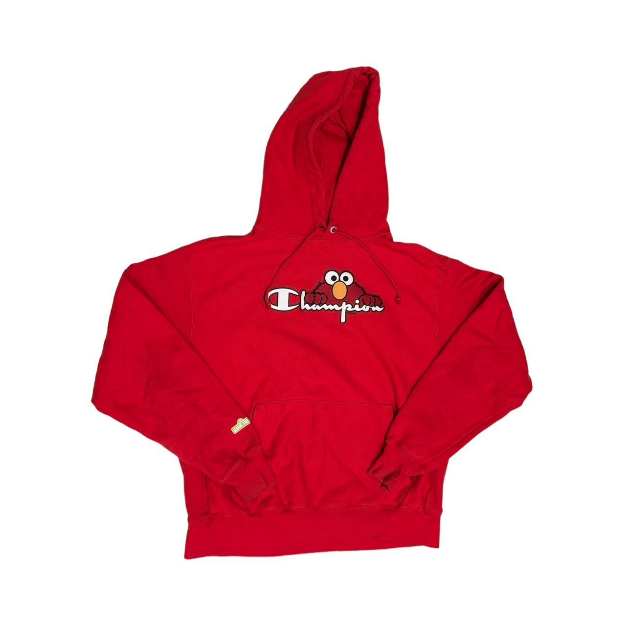 Champion x sesame street best sale elmo hoodie