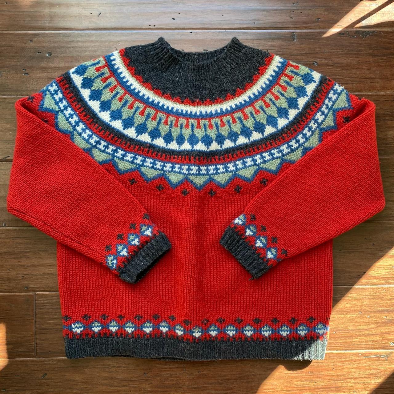 Vintage Fair Isle Fishermans Sweater The Colours Depop