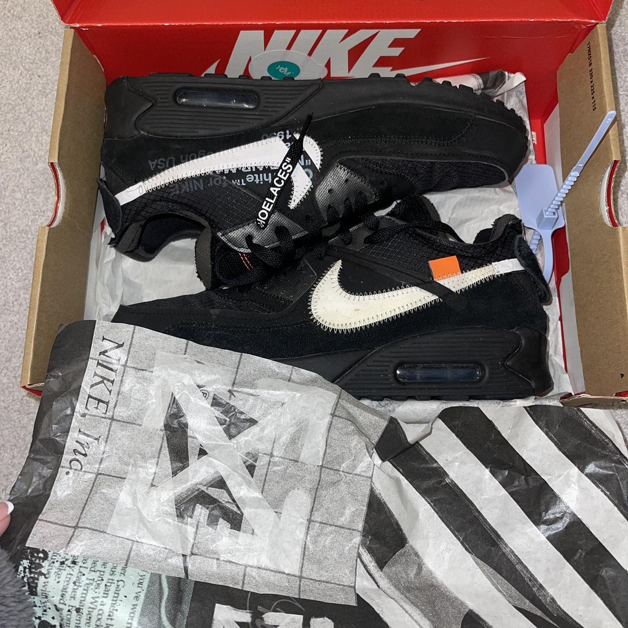 Nike off white air max 90 Size 8 Work couple of... - Depop