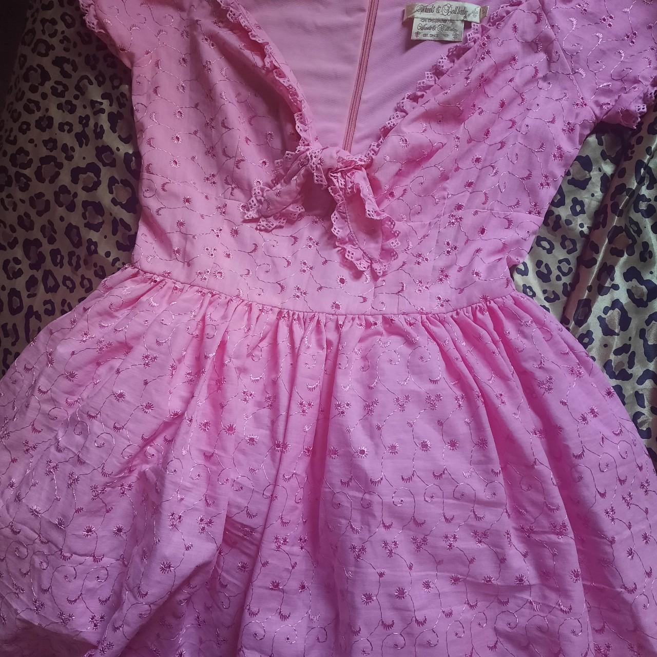 Wheels and Dollbaby Broderie Tie Bardot Dress. Like... Depop