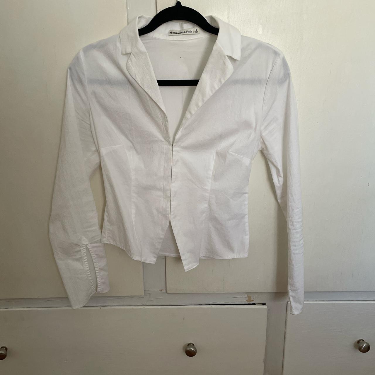 Abercrombie & Fitch Women's White Blouse | Depop