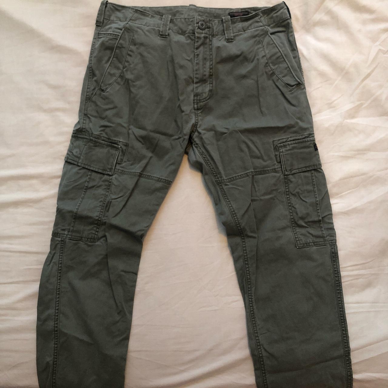 Green superdry cargo pants - Depop