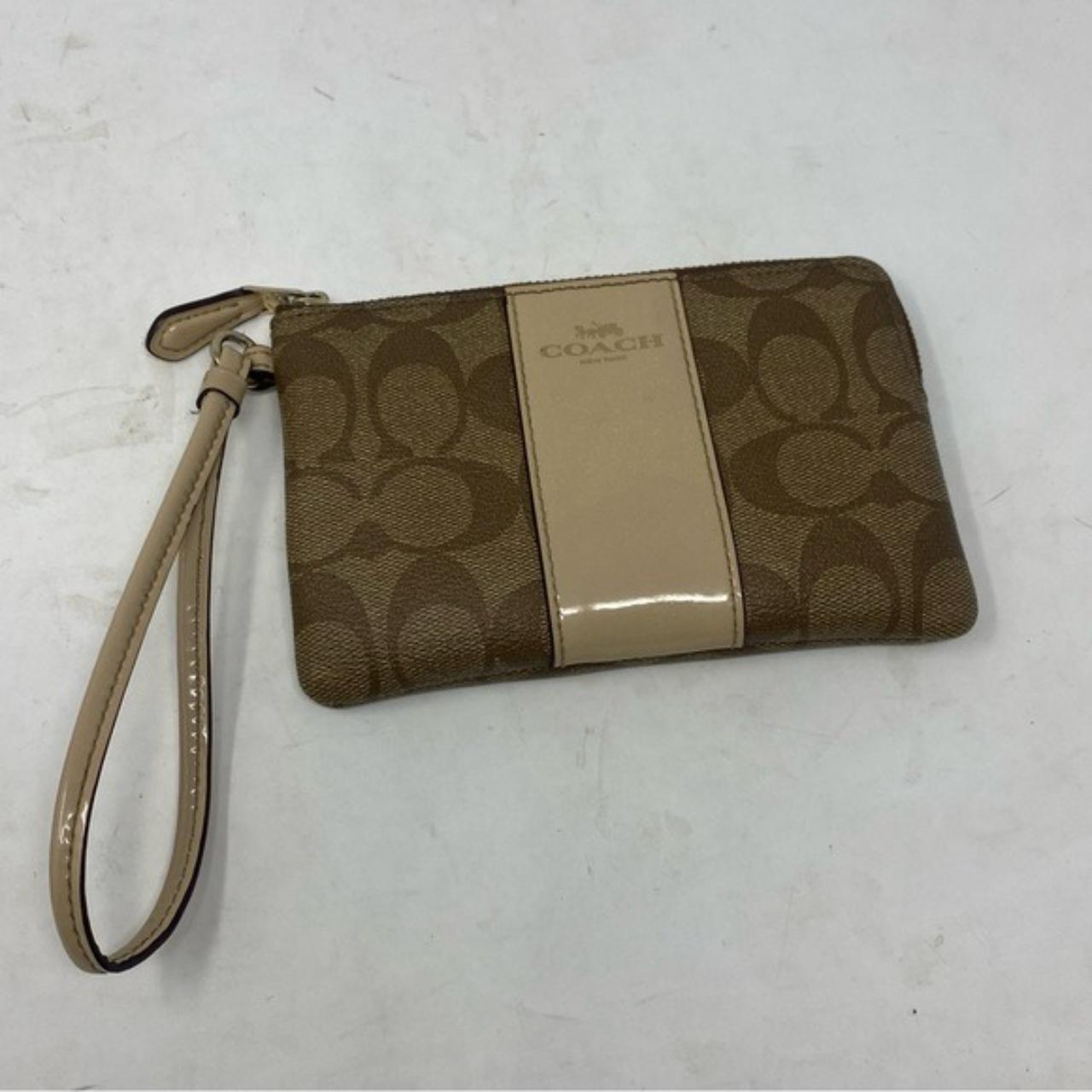 Tan discount coach wristlet