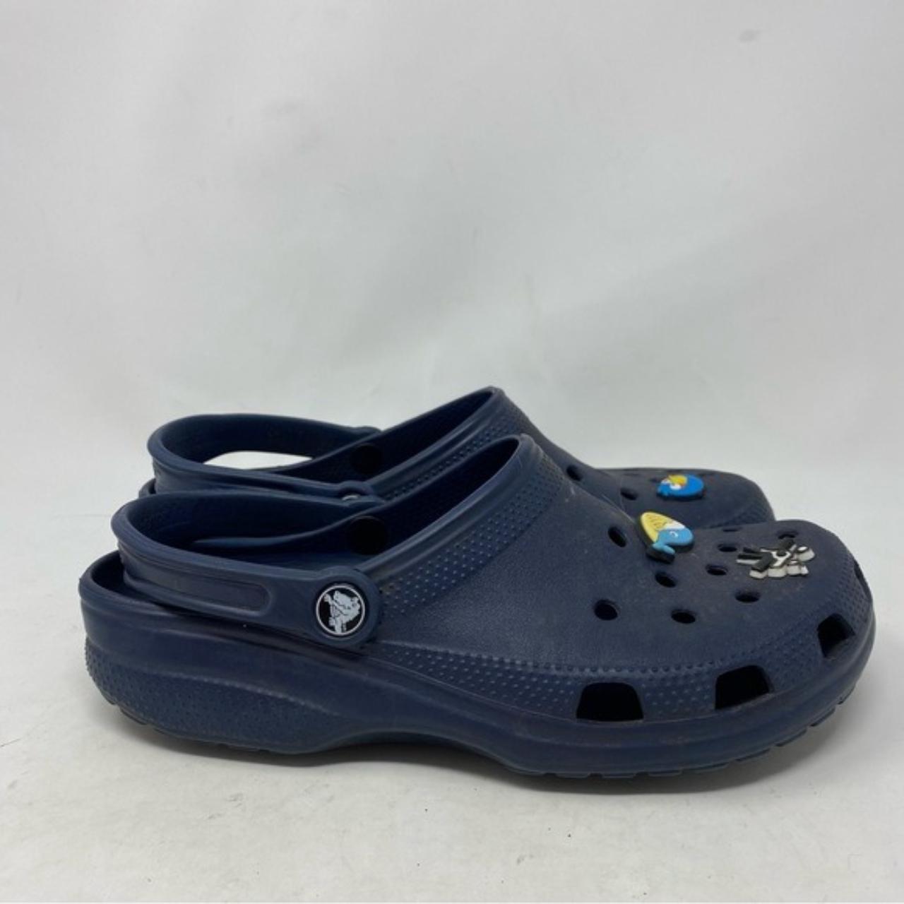 navy crocs womens