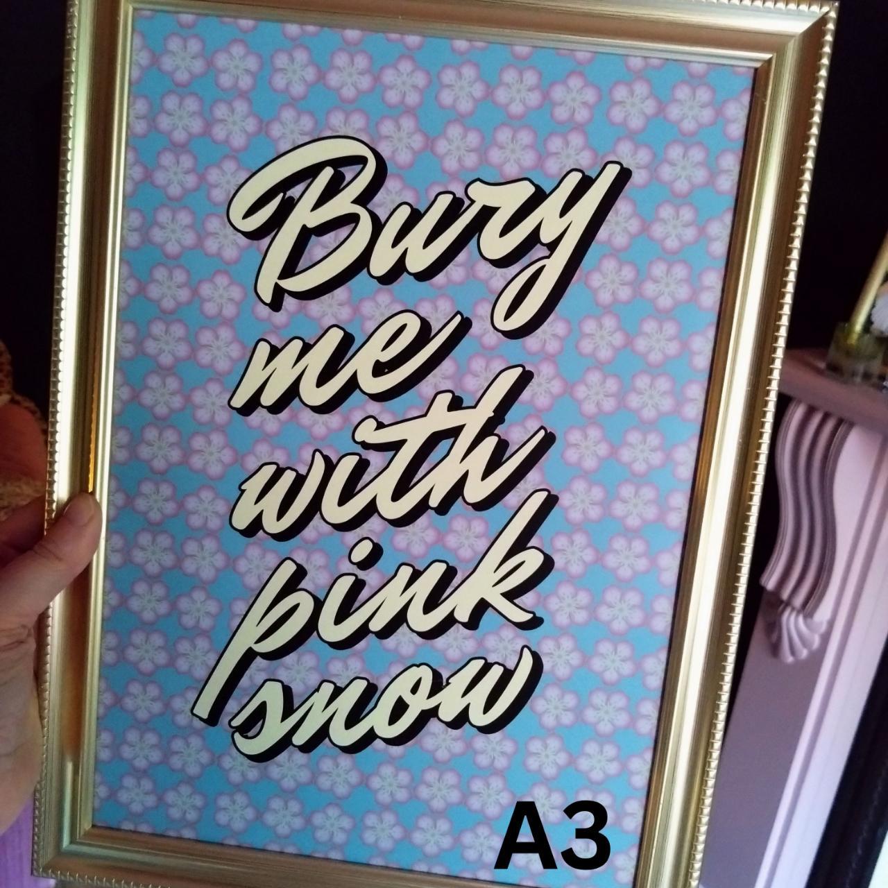 A3 *unframed* The Cribs inspired 'Pink Snow' art... Depop