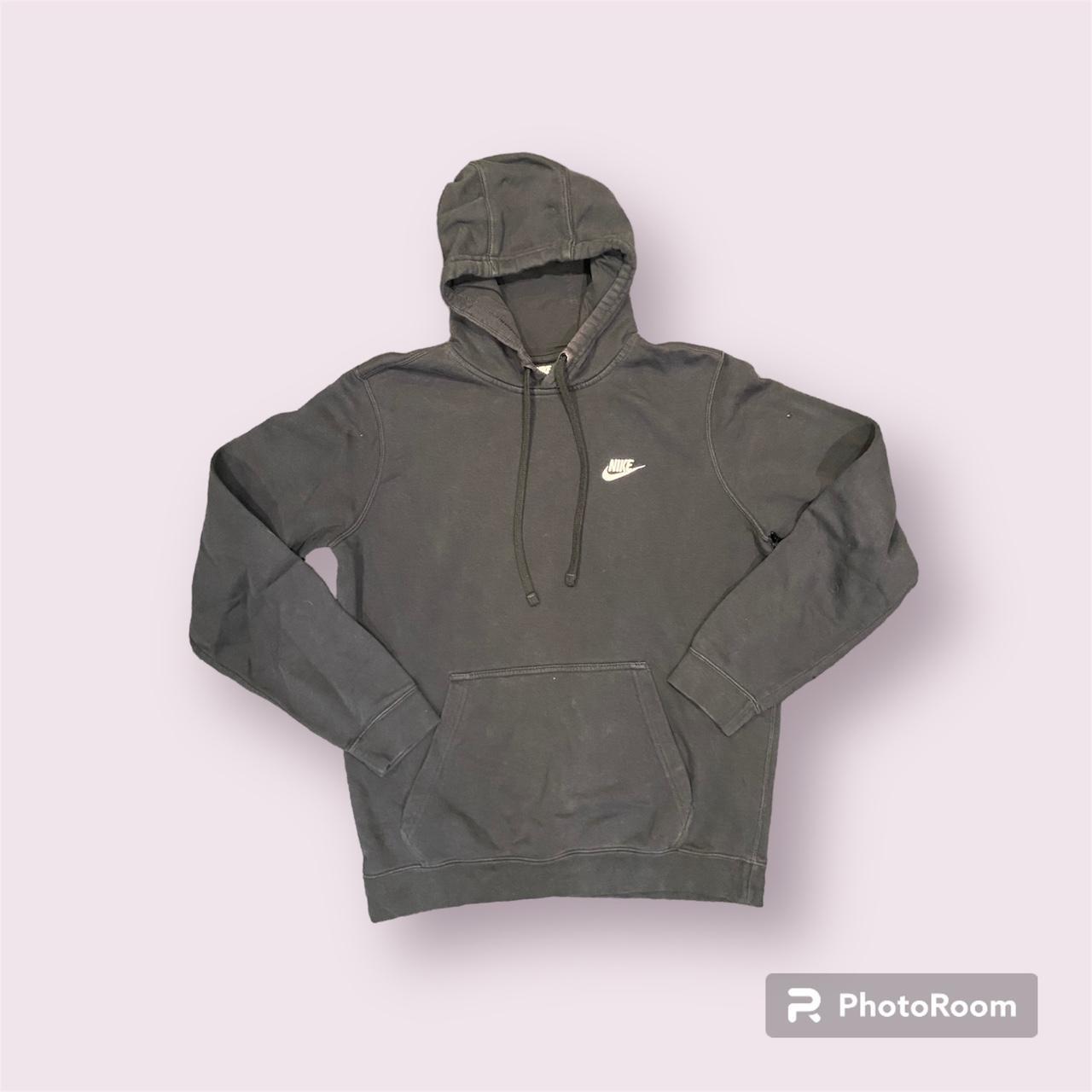 mens plain black nike hoodie