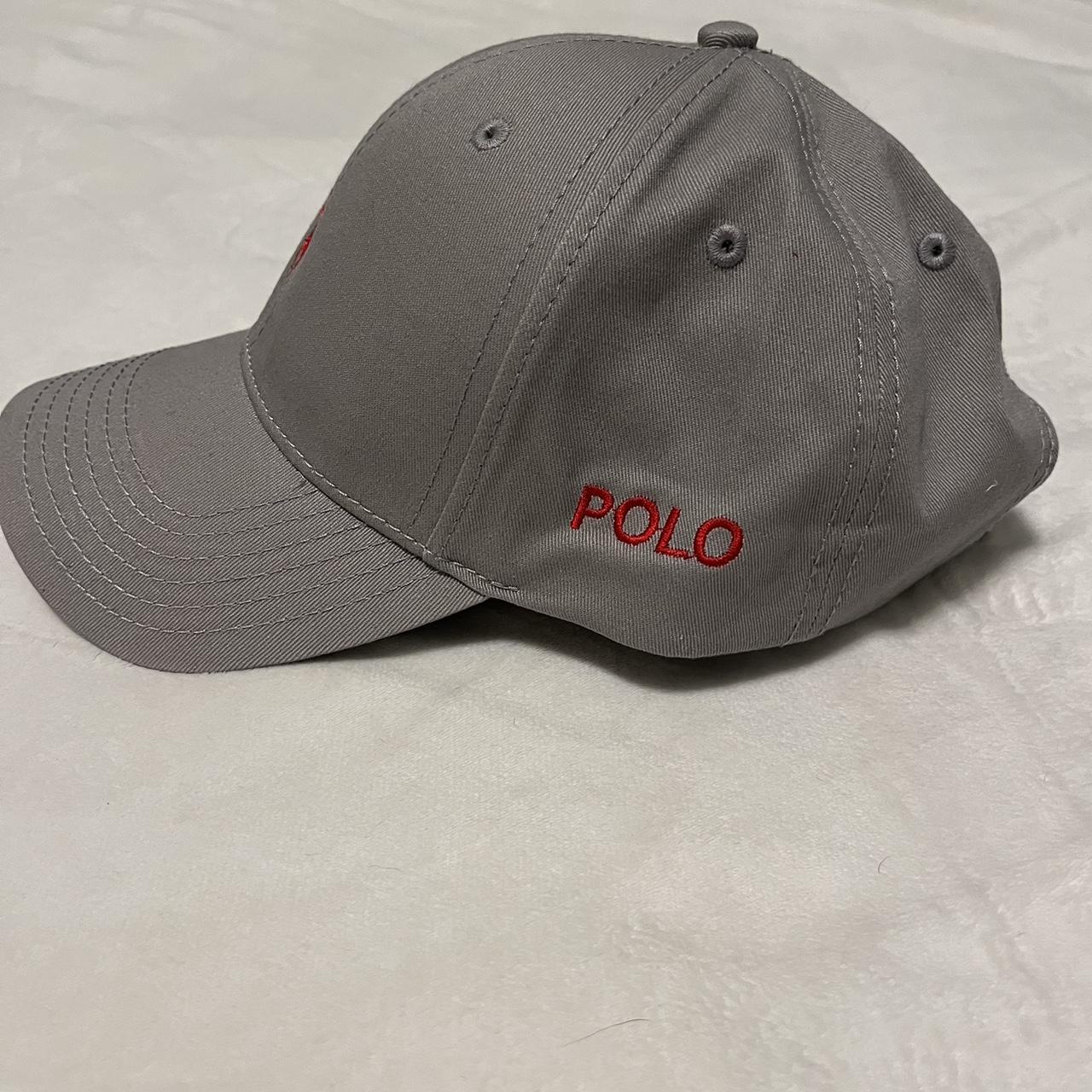 Men's Grey and Red Hat | Depop