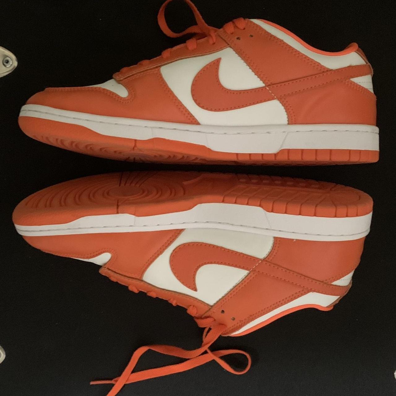 fluorescent orange nike shoes