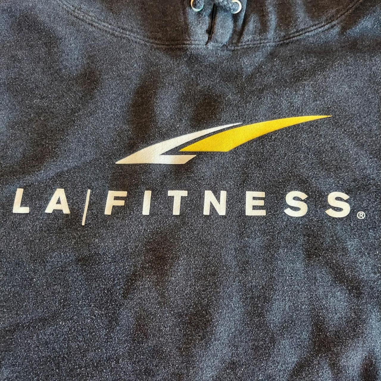 LA Fitness Hoodie Mens Large Gray Long Sleeve