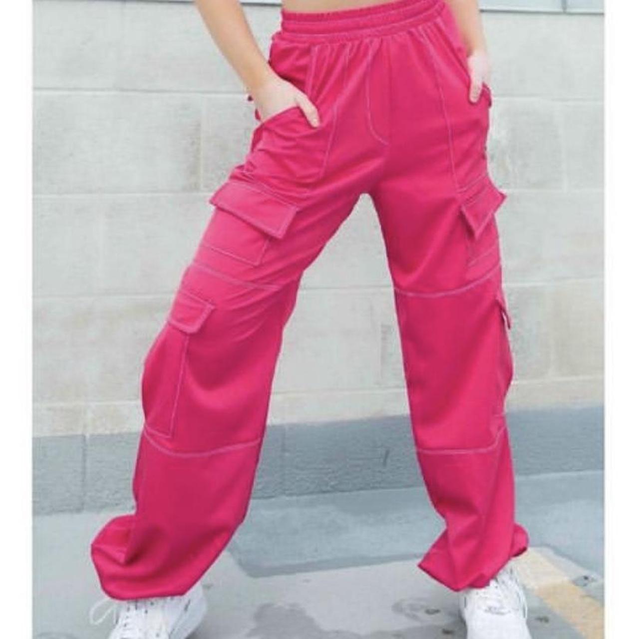 Five dancewear cargo pants the watermelon color last... Depop