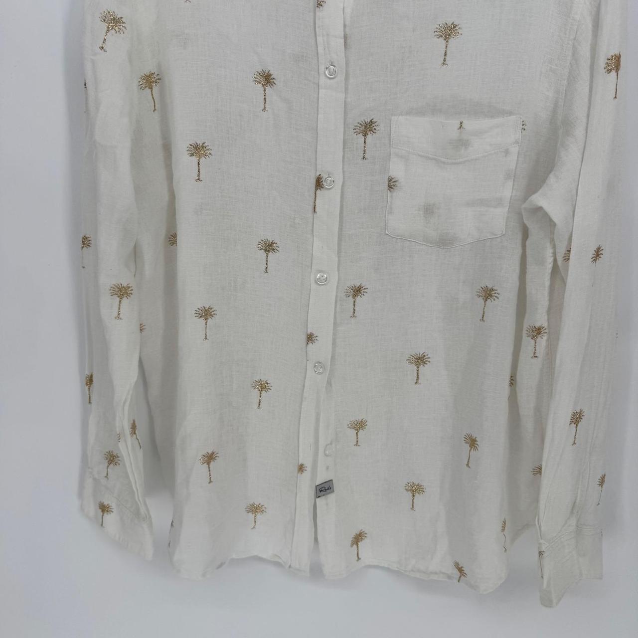 Rails Women's Blouse - White/Gold - M – Rails Cha… - image 4