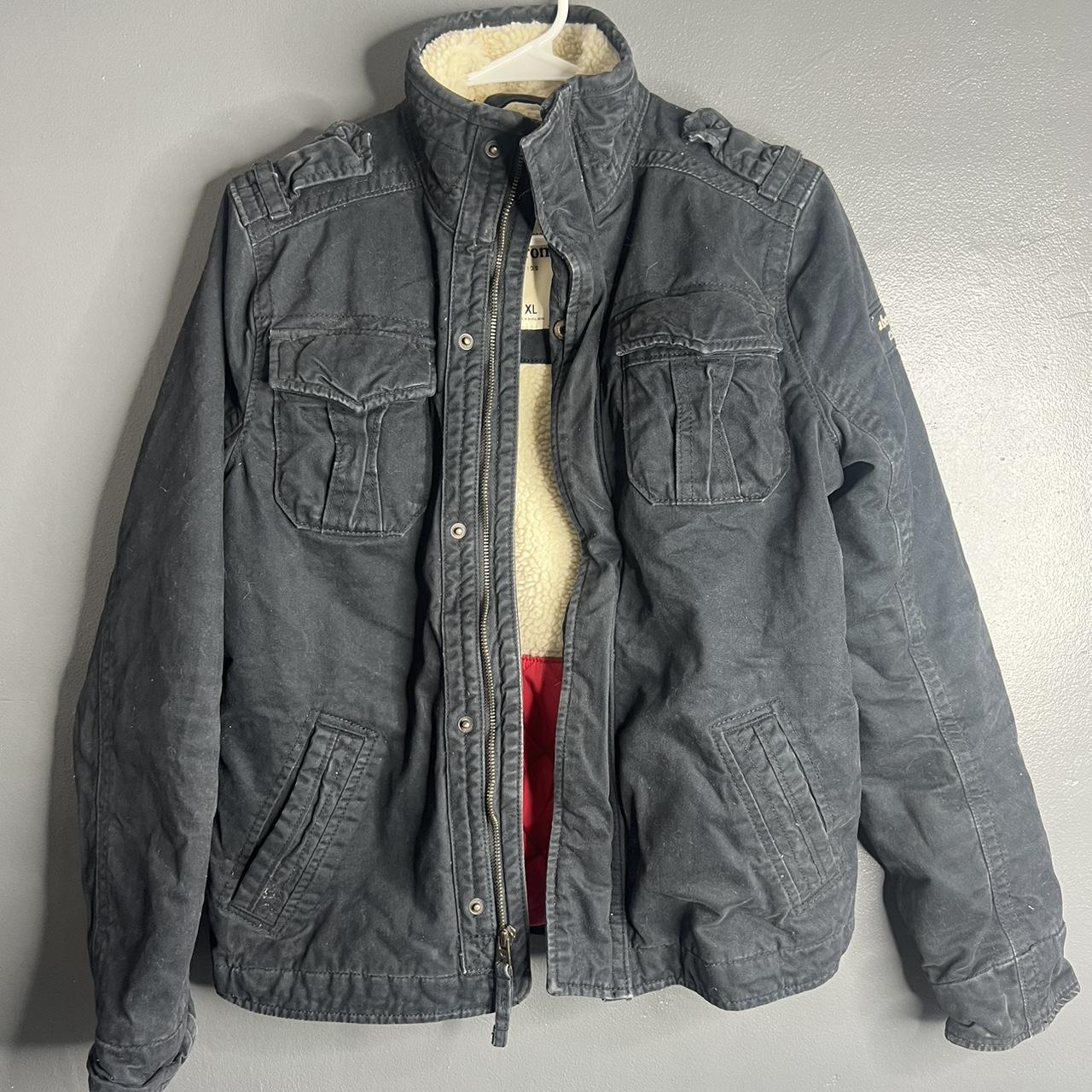 Abercrombie vintage Sherpa lined thick jacket - Depop