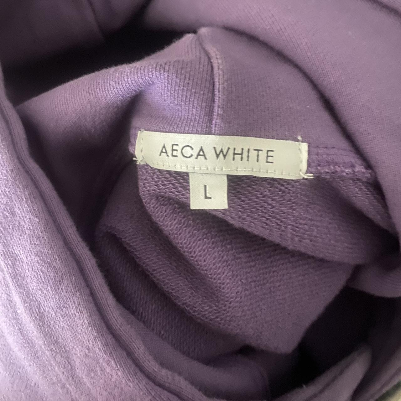 パーカー・フーディ AECA WHITE AECA WAVE HOODIEWASHED PURPLE Aeca White Purple Hoodie Size Large Has no pockets | Depop
