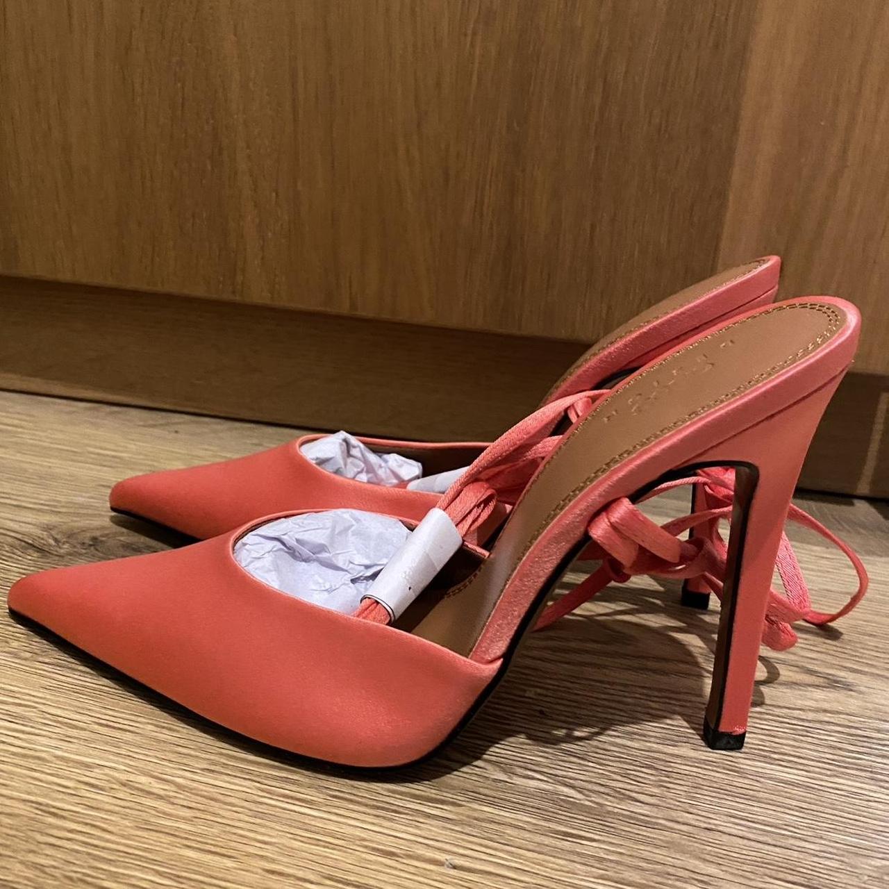 asos design trophy tie leg high wedges