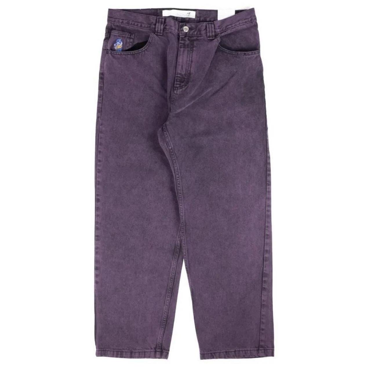 Polar Big Boys skate co 93 Purple-Black denim men's... - Depop