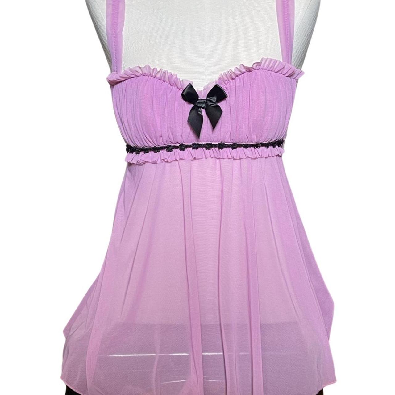 Frederick's of Hollywood Women's Pink and Black Nightwear