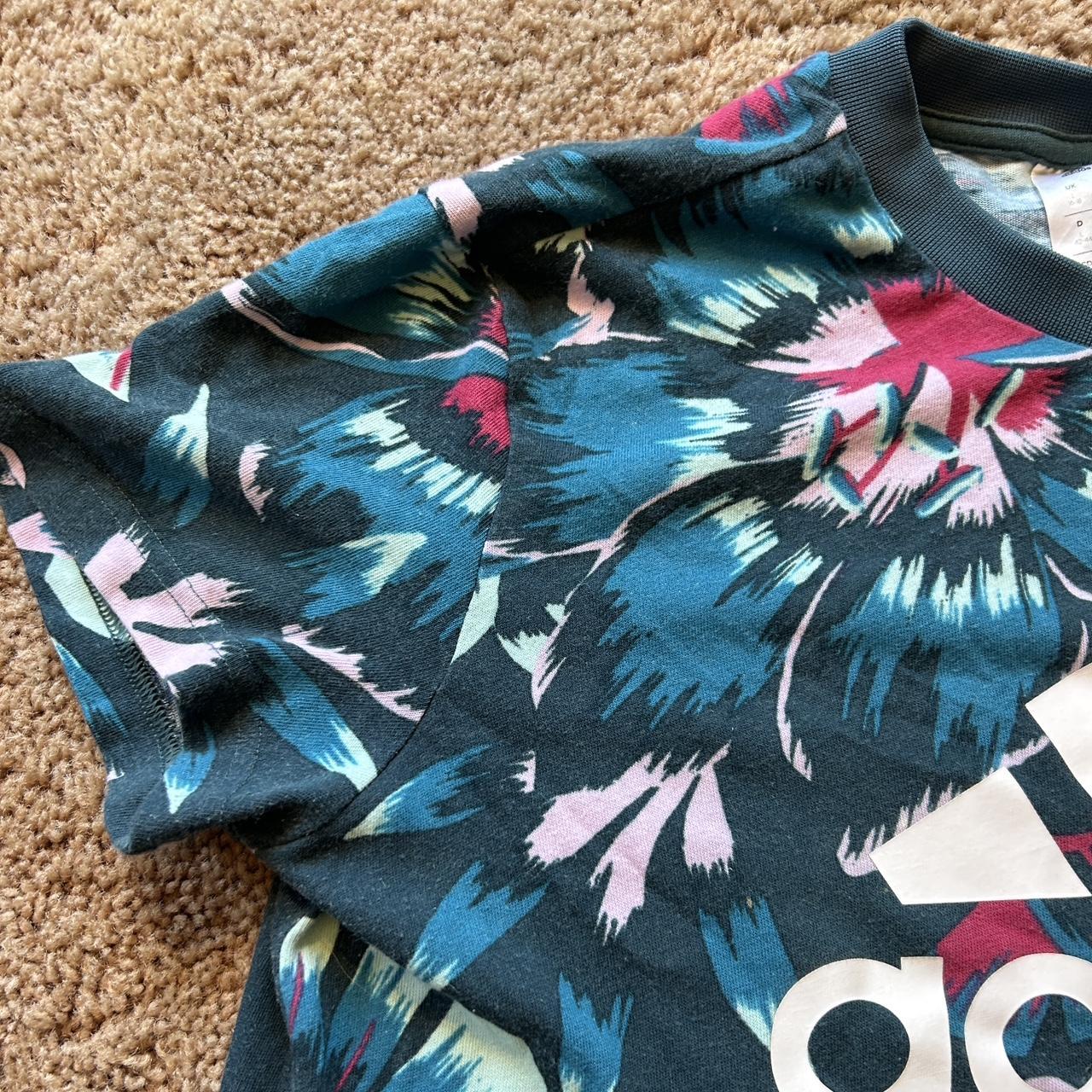 NEW Adidas x Farm Rio Floral Teal Tee Large shops