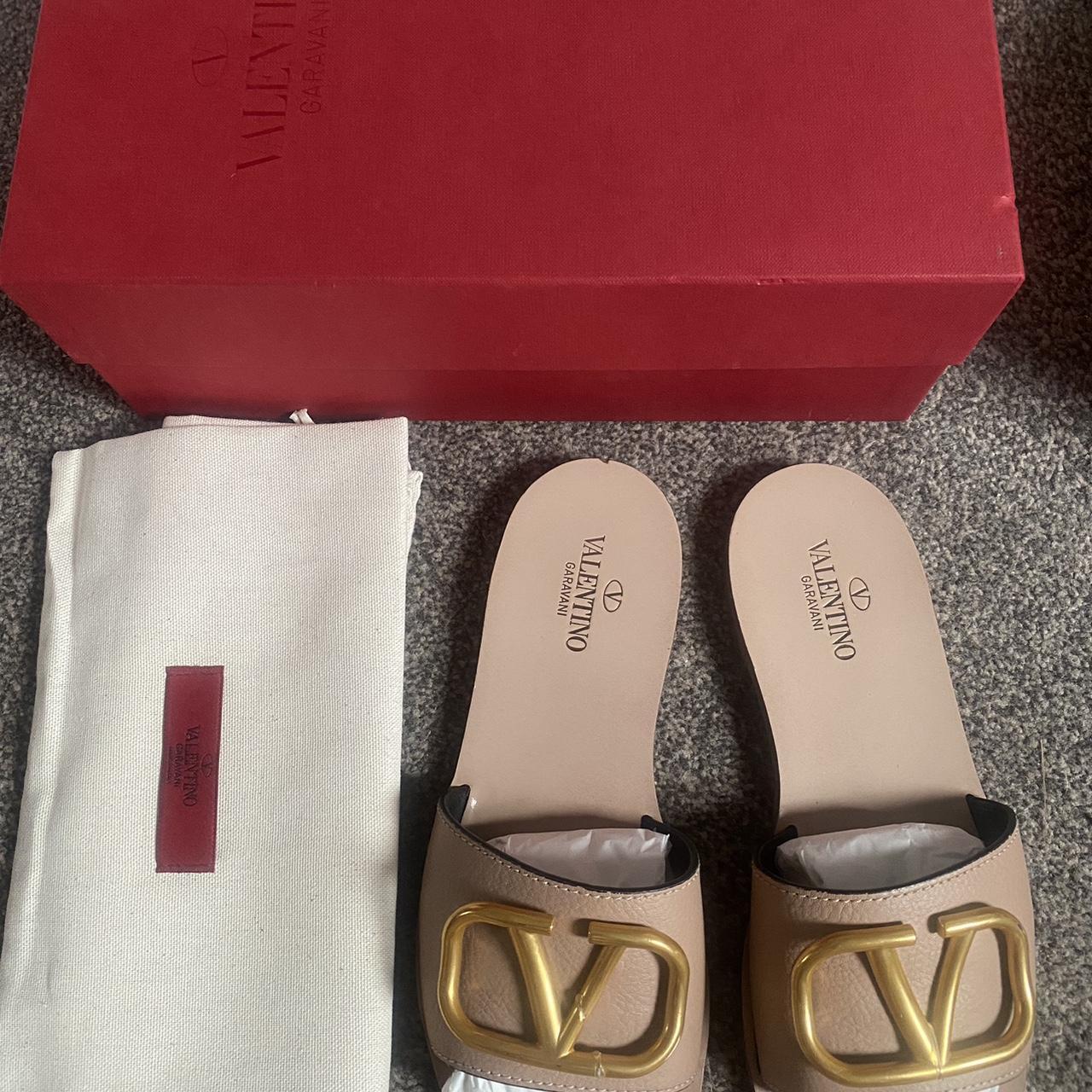 VALENTINO GARAVANI VLOGO SIGNATURE SLIDE SANDAL IN... - Depop