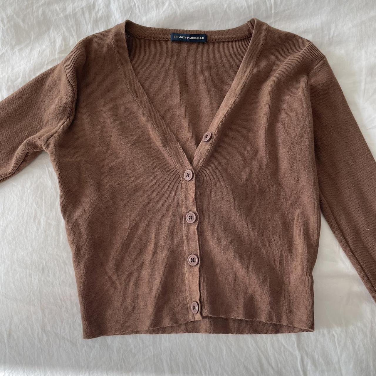 Brandy Melville Women's Brown Cardigan | Depop