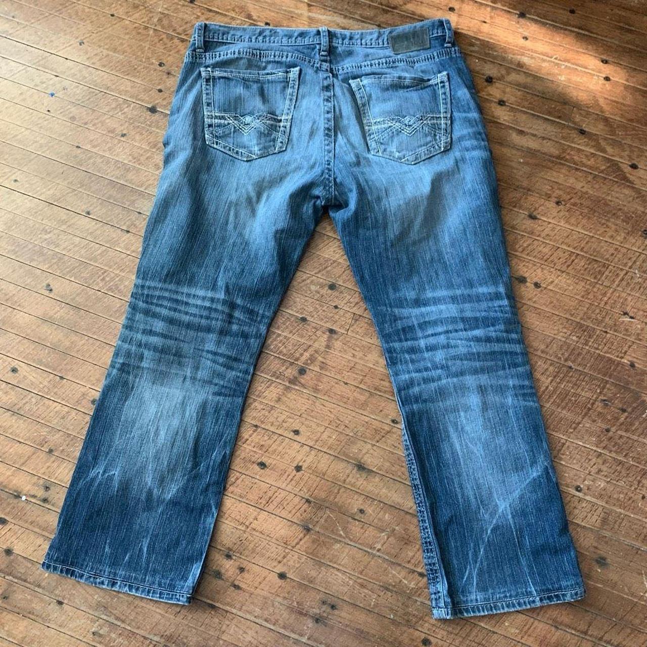 BKE distressed, bootleg, western style, cowboycore... - Depop