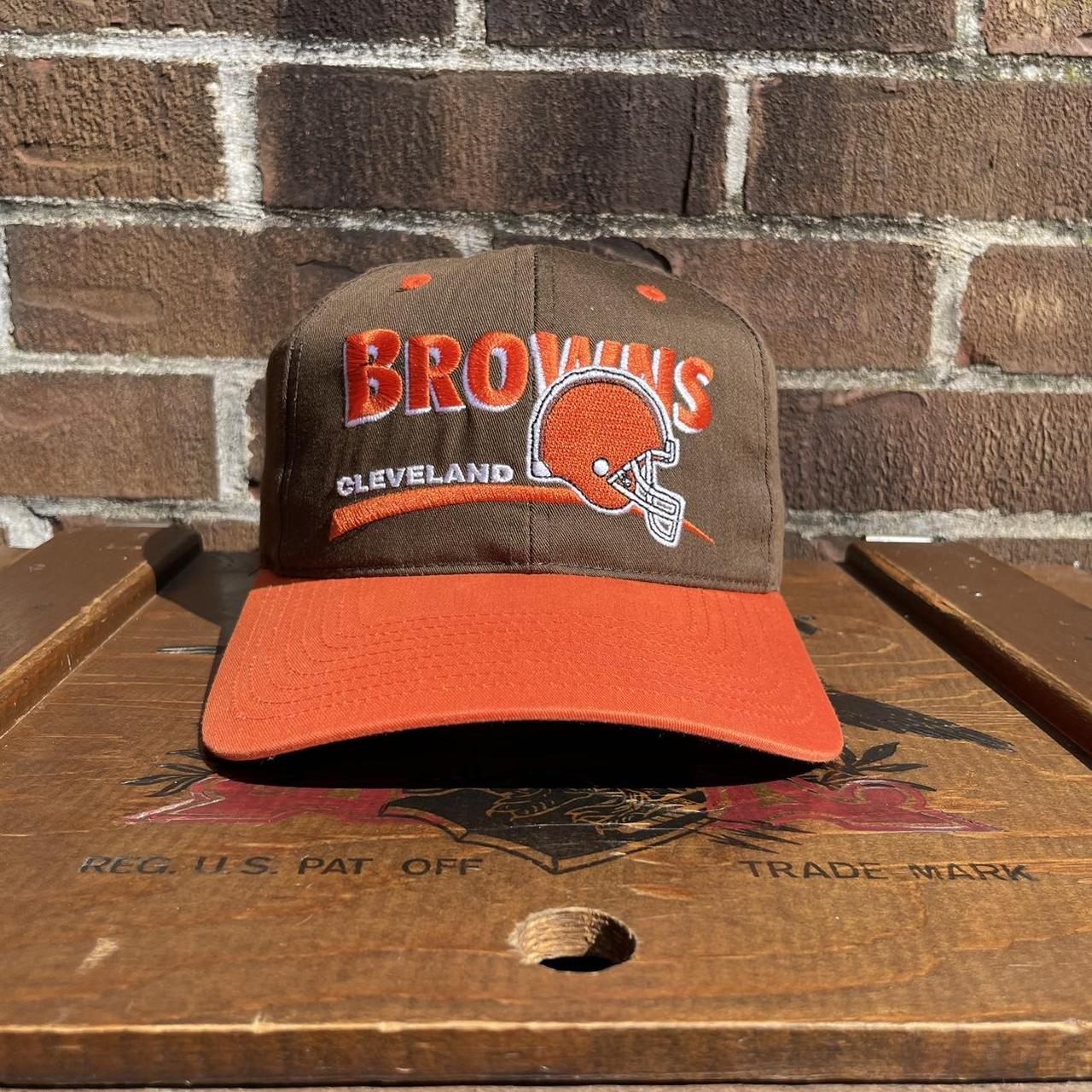 Vintage Cleveland Browns snapback hat cap made by... - Depop