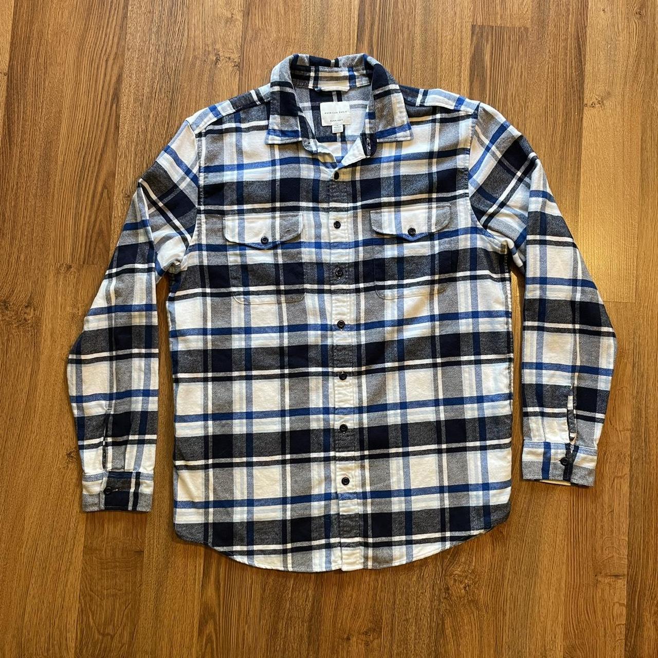 American Eagle flannel shirt size Large Tall - Depop