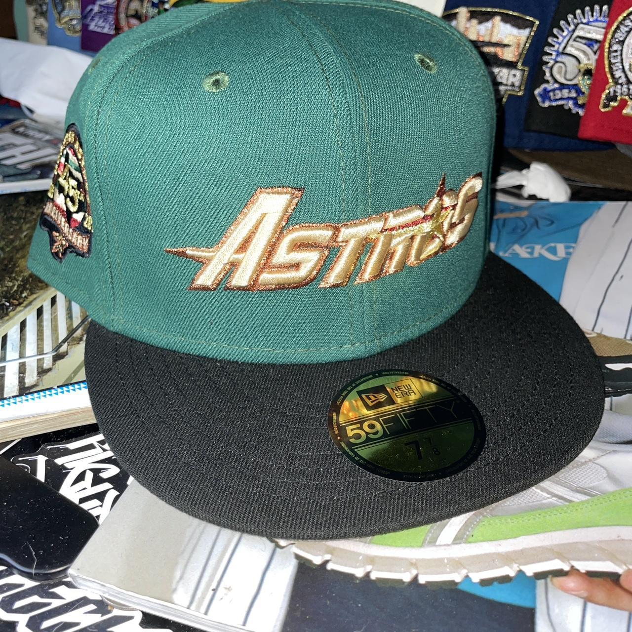 Vintage New Era Houston Astros Hundred Dollar Bill - Depop